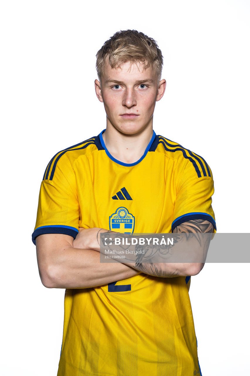 Melker Widell of the Swedish under-21 national football