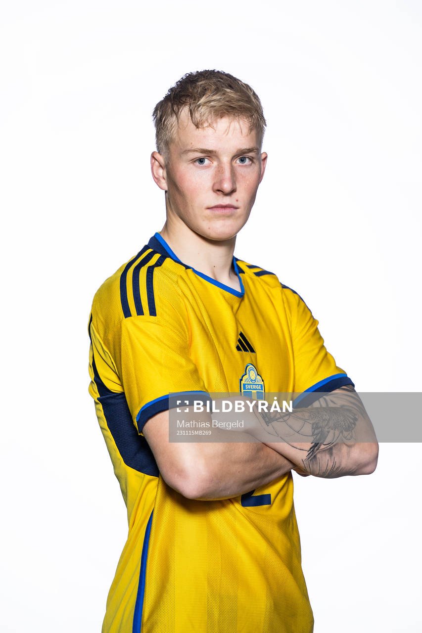 Melker Widell of the Swedish under-21 national football