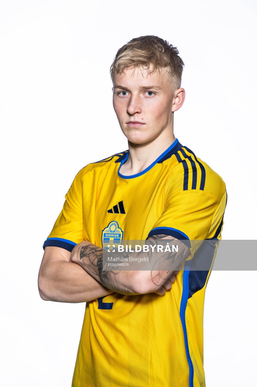 Melker Widell of the Swedish under-21 national football