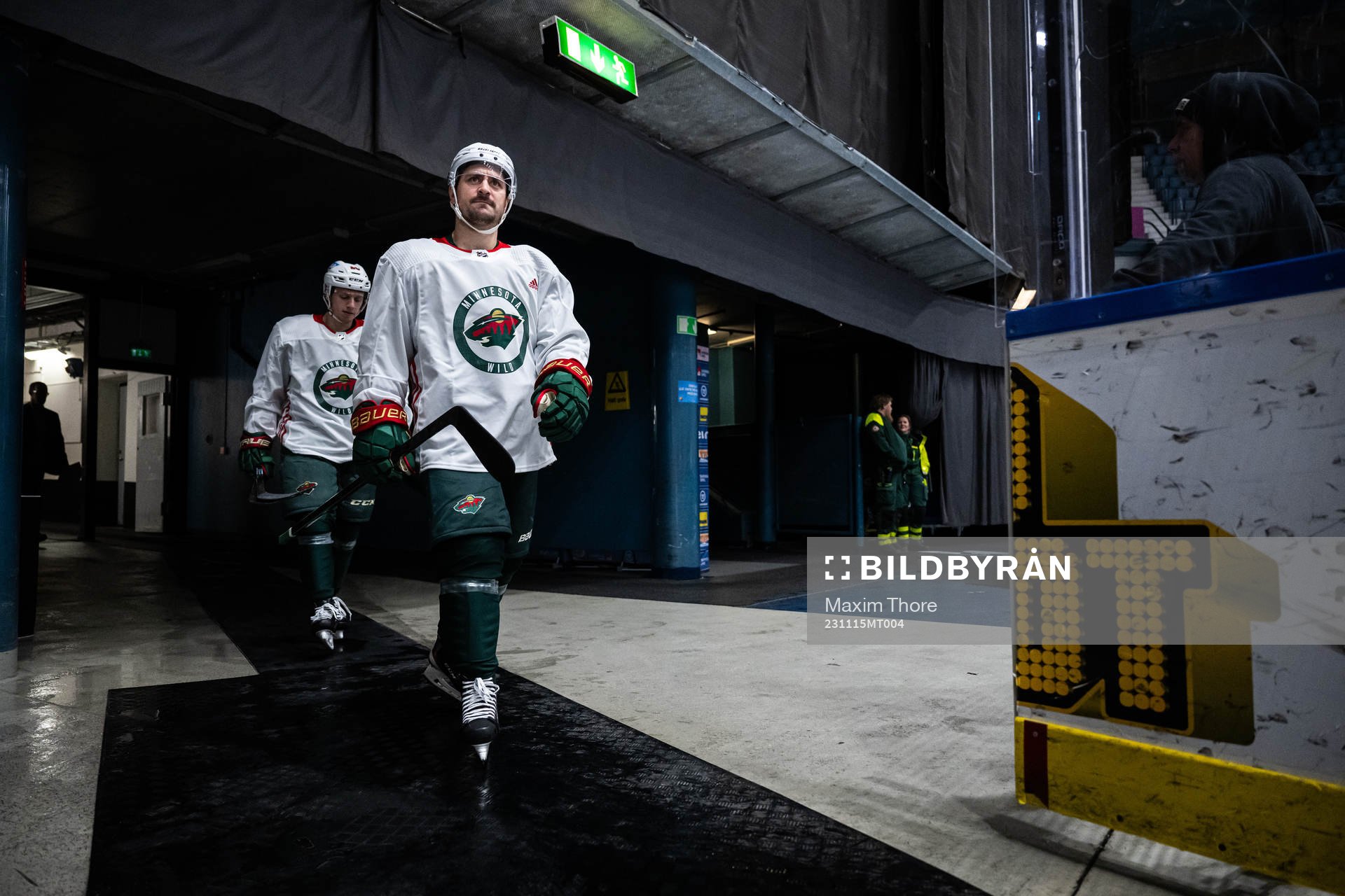 Mats Zuccarello of the Minnesota Wild at a practice session