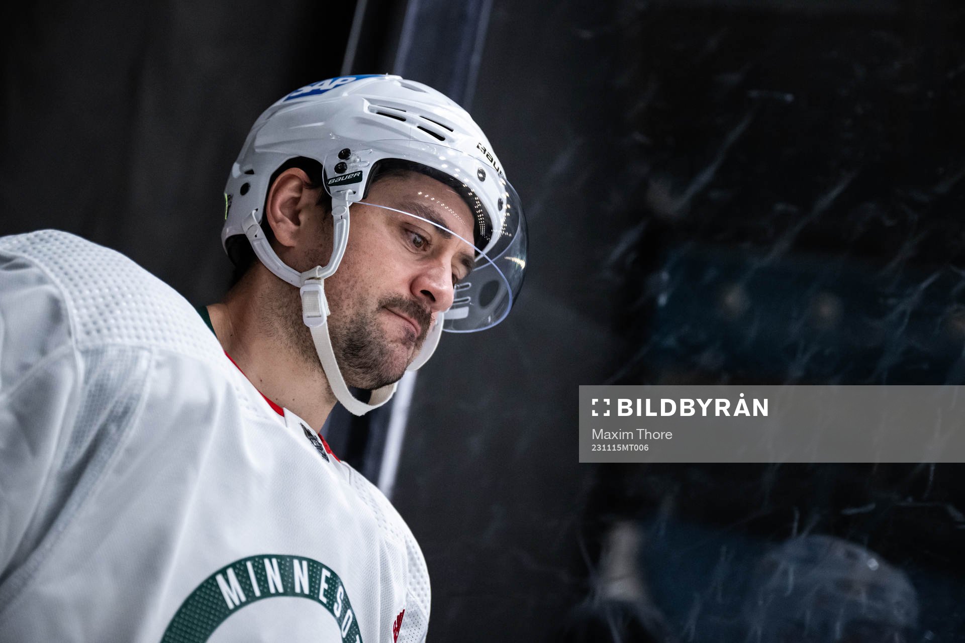 Mats Zuccarello of the Minnesota Wild at a practice session