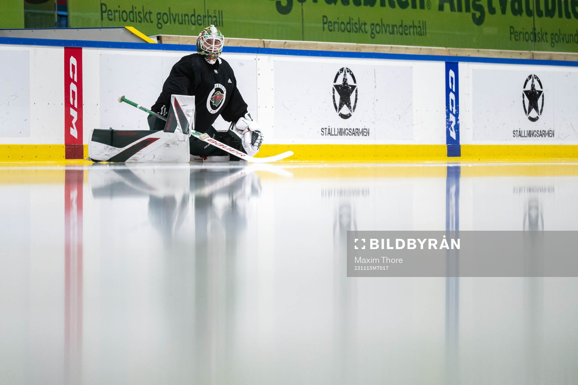 Goaltender Jesper Wallstedt of Minnesota Wild