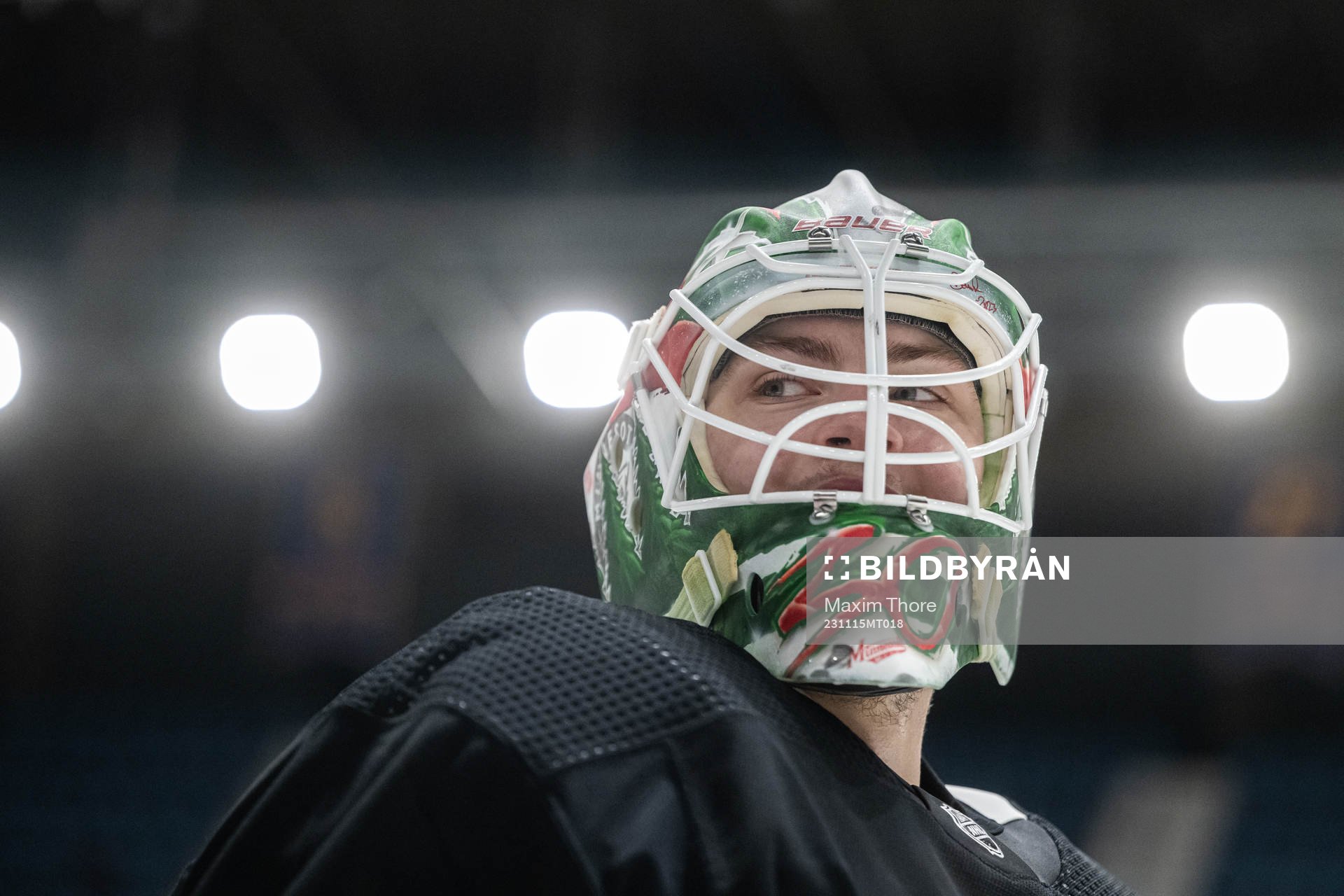 Goaltender Jesper Wallstedt of Minnesota Wild