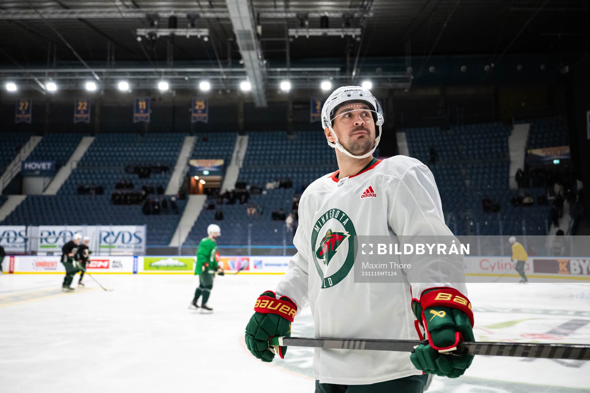 Mats Zuccarello of Minnesota Wild at a practice session