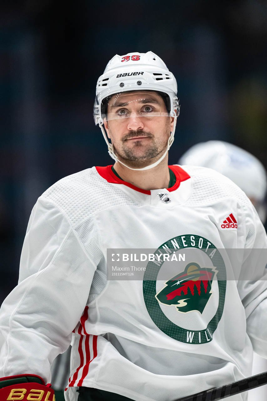 Mats Zuccarello of Minnesota Wild at a practice session