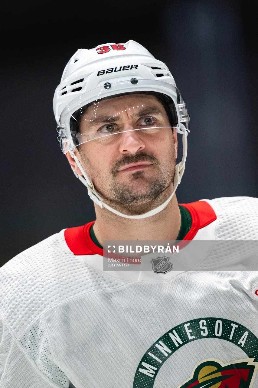 Mats Zuccarello of Minnesota Wild at a practice session