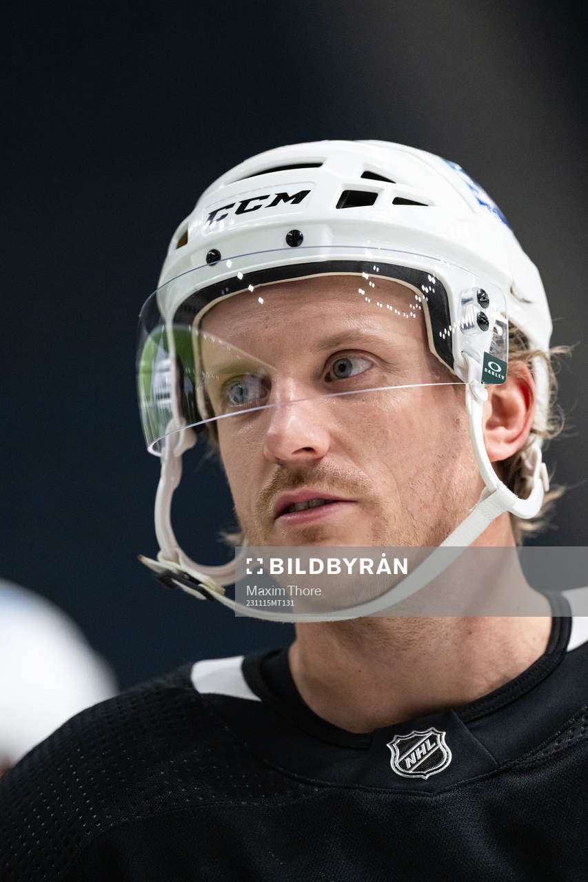Jonas Brodin of Minnesota Wild at a practice session