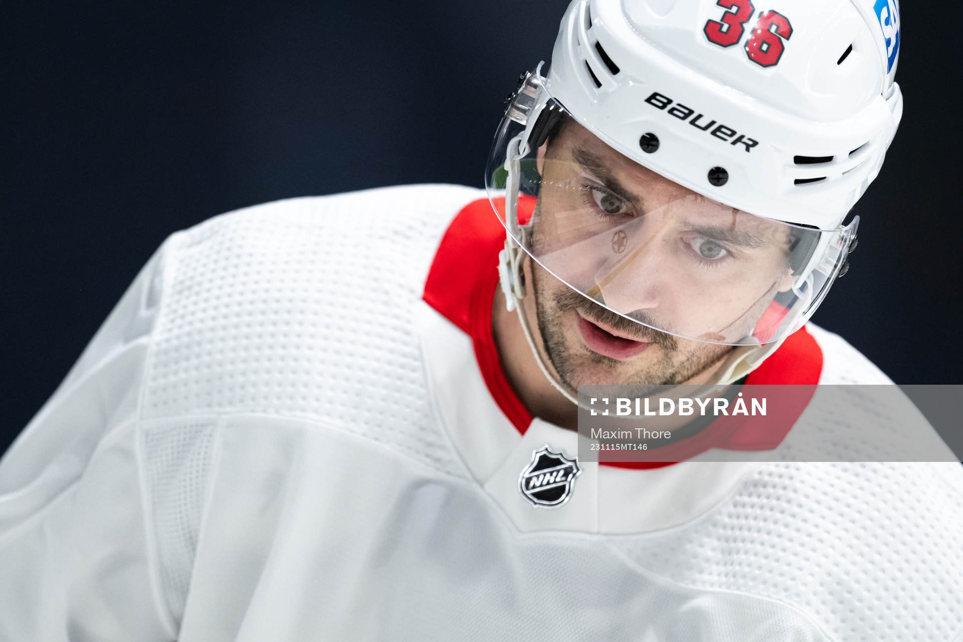 Mats Zuccarello of Minnesota Wild at a practice session