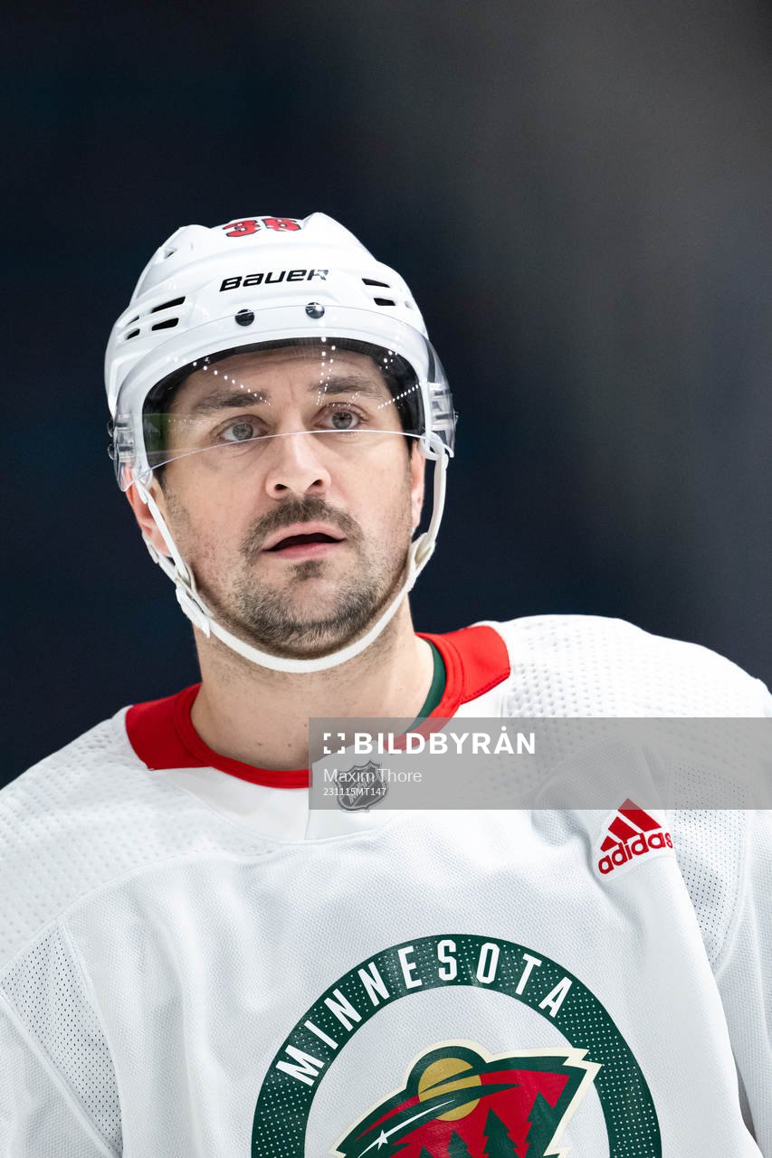 Mats Zuccarello of Minnesota Wild at a practice session