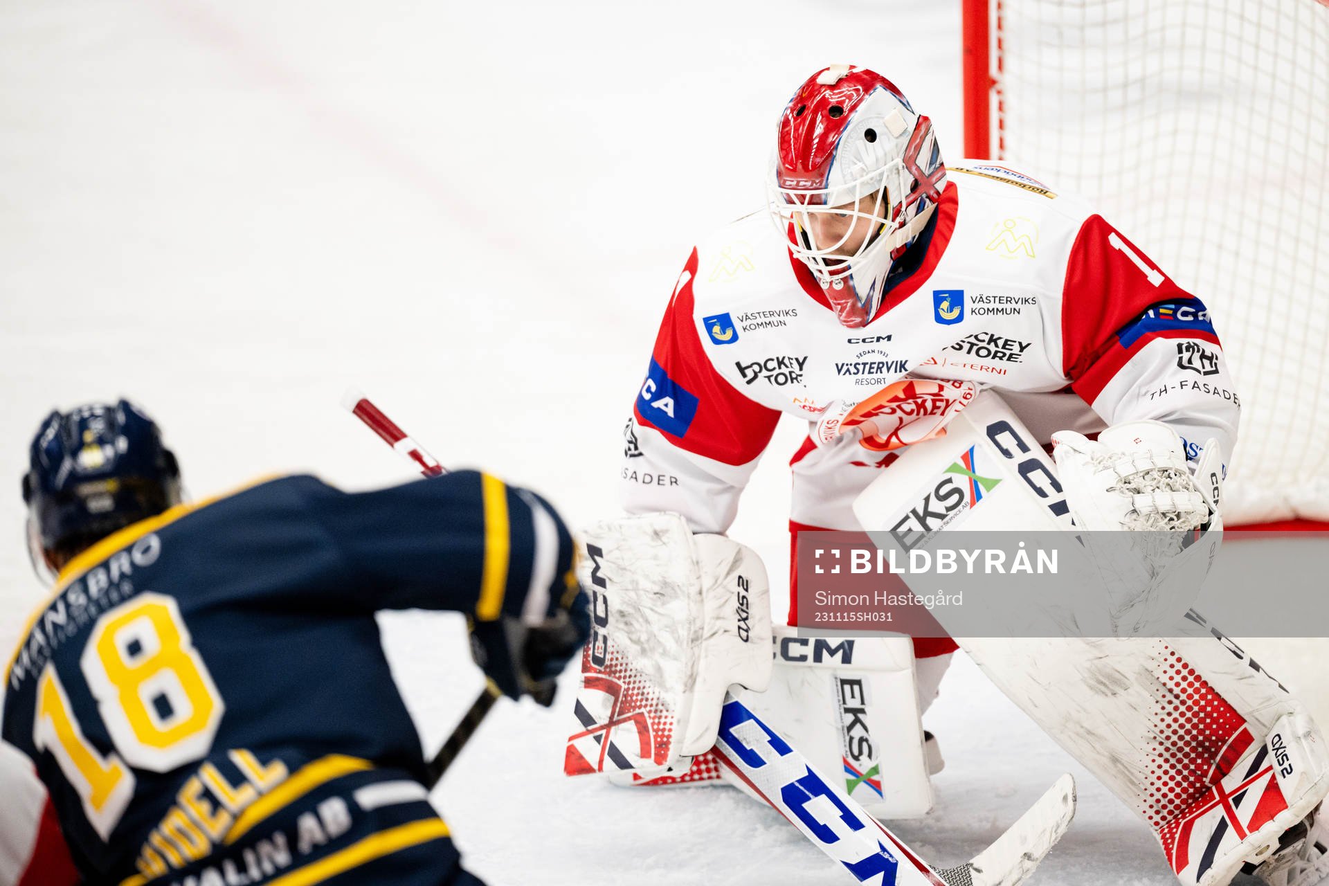 Västerviks målvakt Emil Zetterquist