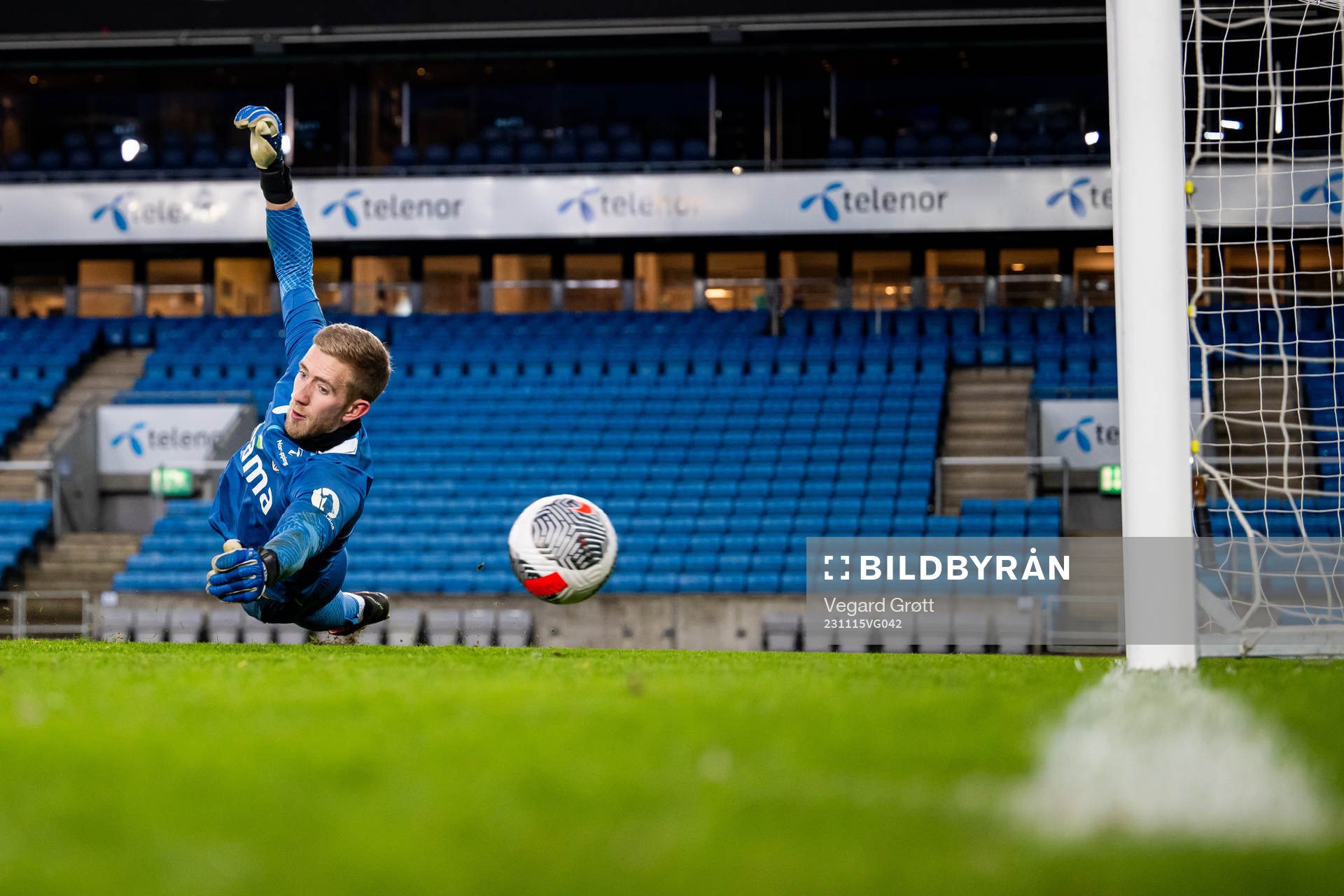 Goalkeeper Egil Selvik of the Norwegian national football
