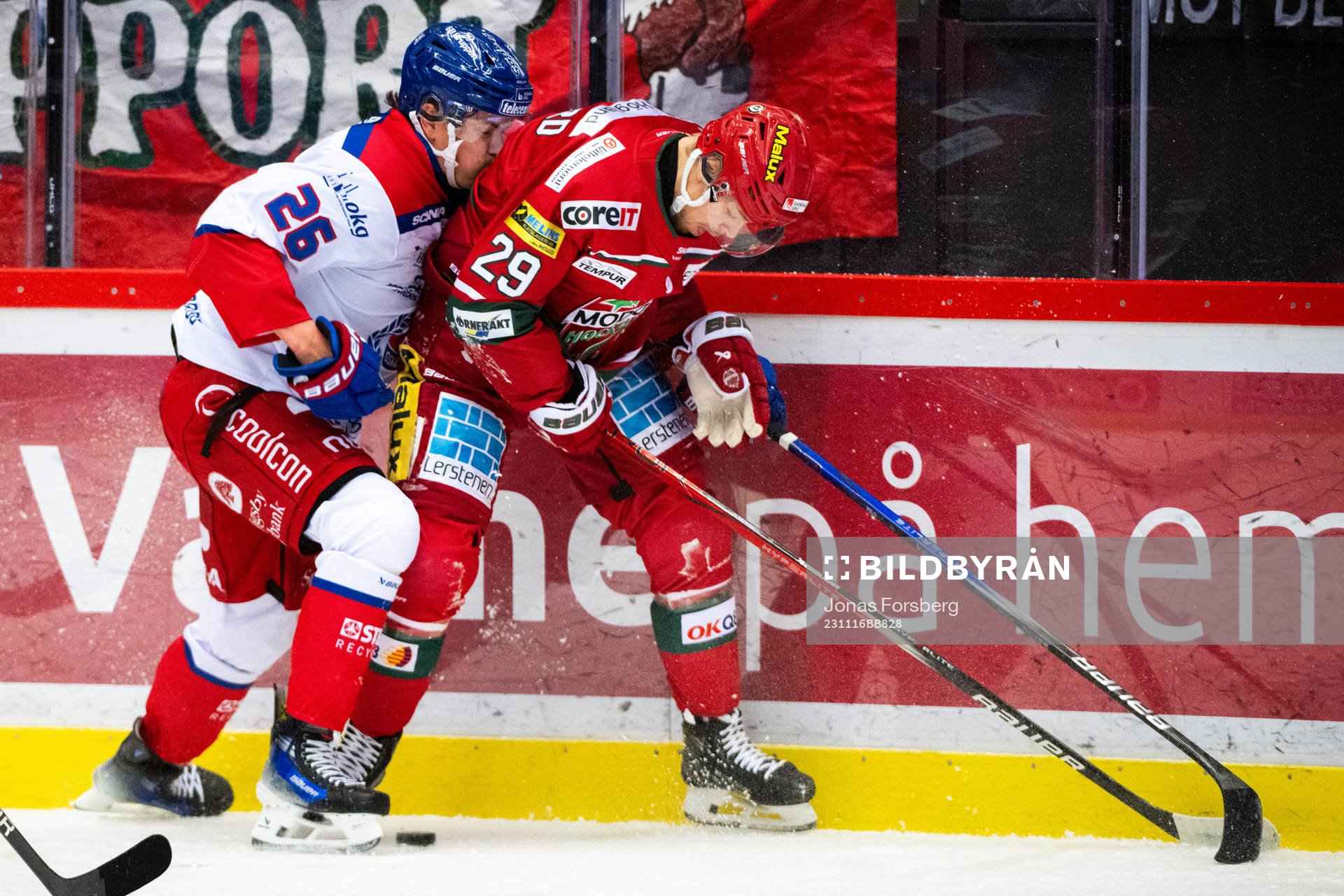 Oskarshamns Lukas Pilö och MoDos Mikkel Aagaard