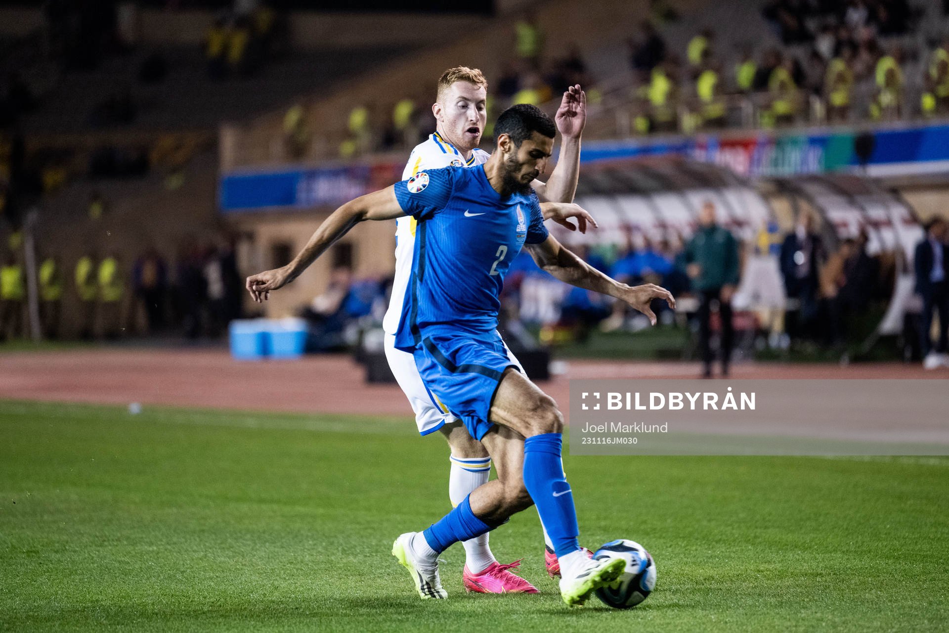 Dejan Kulusevski of Sweden and Rahil Mammadov of Azerbaijan