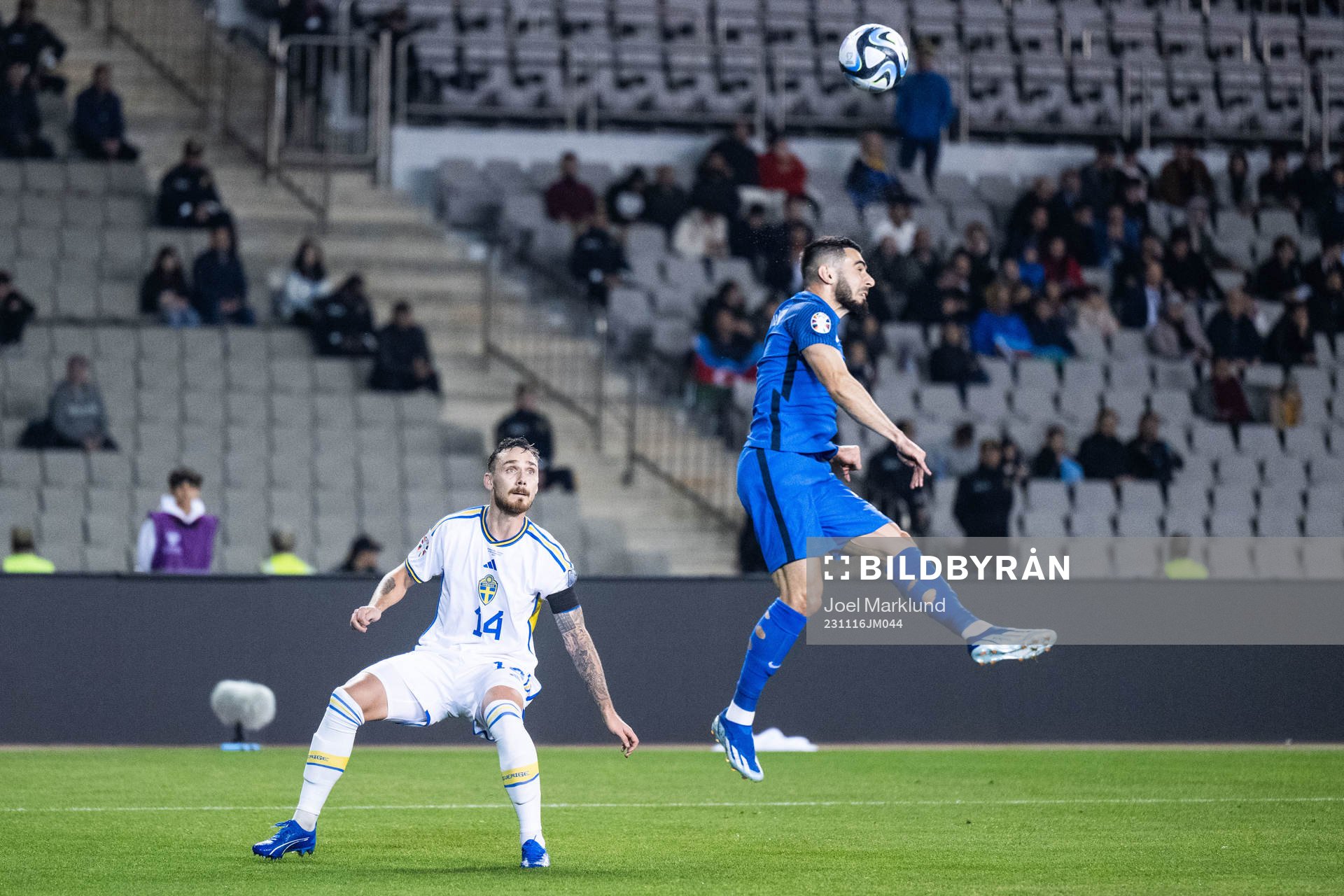 Linus Wahlqvist Egnell of Sweden and Elvin Jafarguliyev of