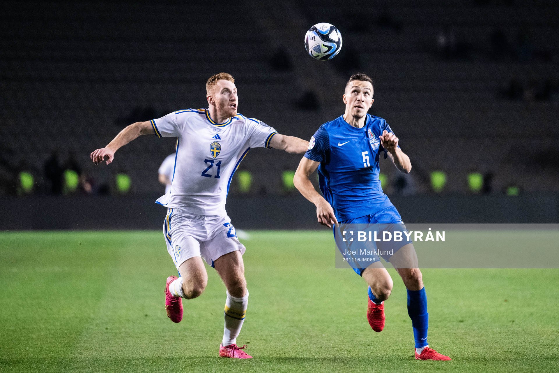 Dejan Kulusevski of Sweden and Anton Krivotsyuk of