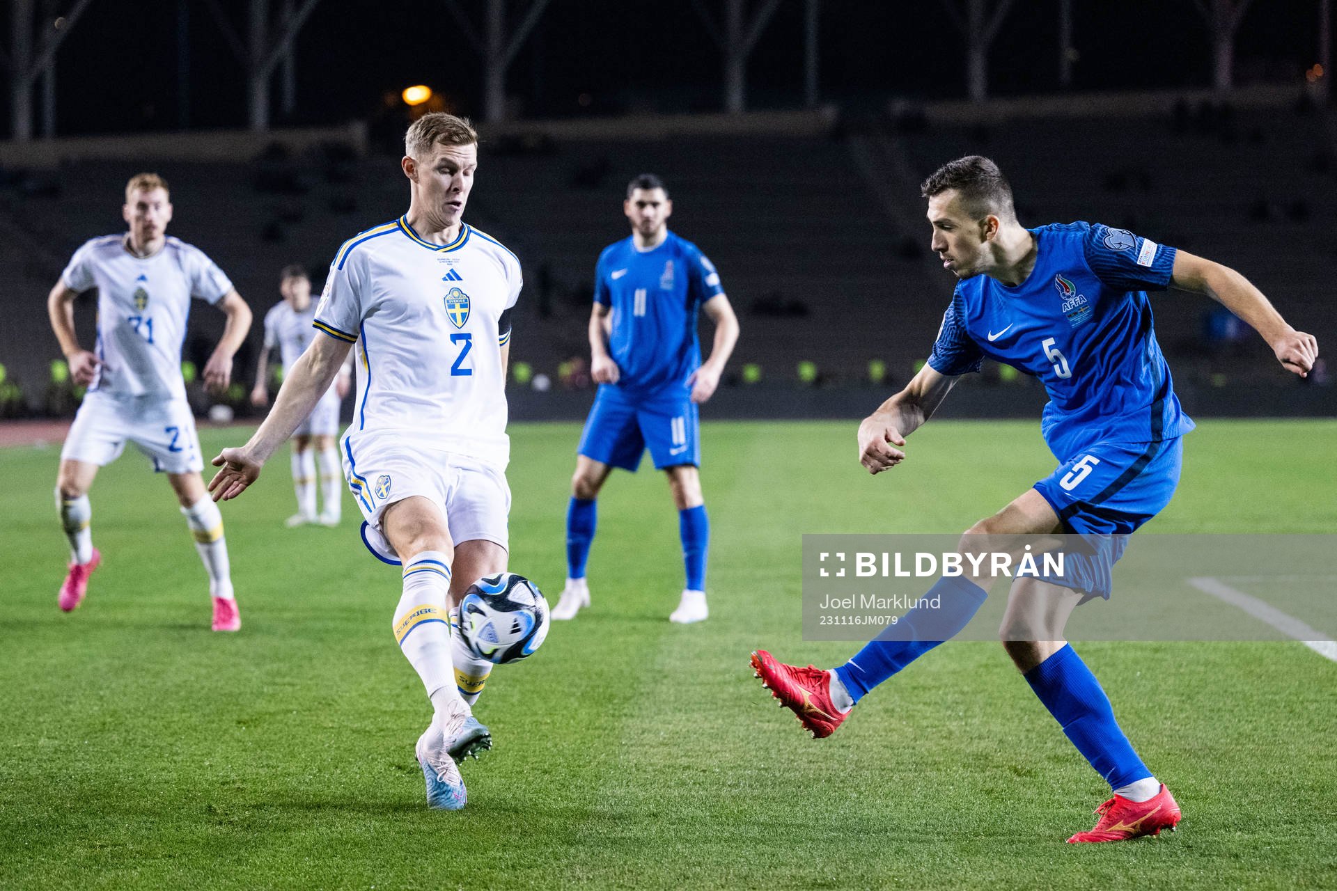 Emil Krafth of Sweden and Anton Krivotsyuk of Azerbaijan
