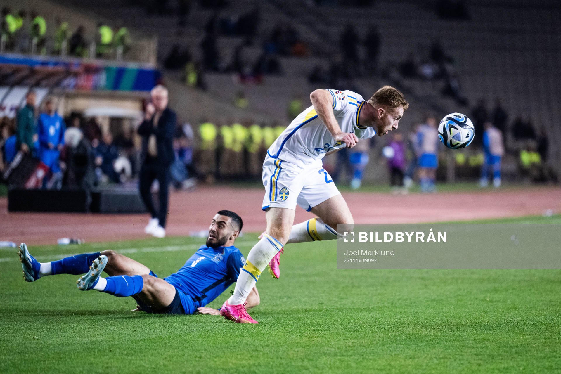 Dejan Kulusevski of Sweden and Elvin Jafarguliyev of