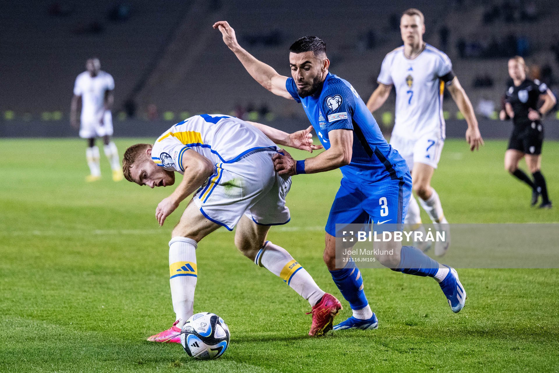 Dejan Kulusevski of Sweden and Elvin Jafarguliyev of