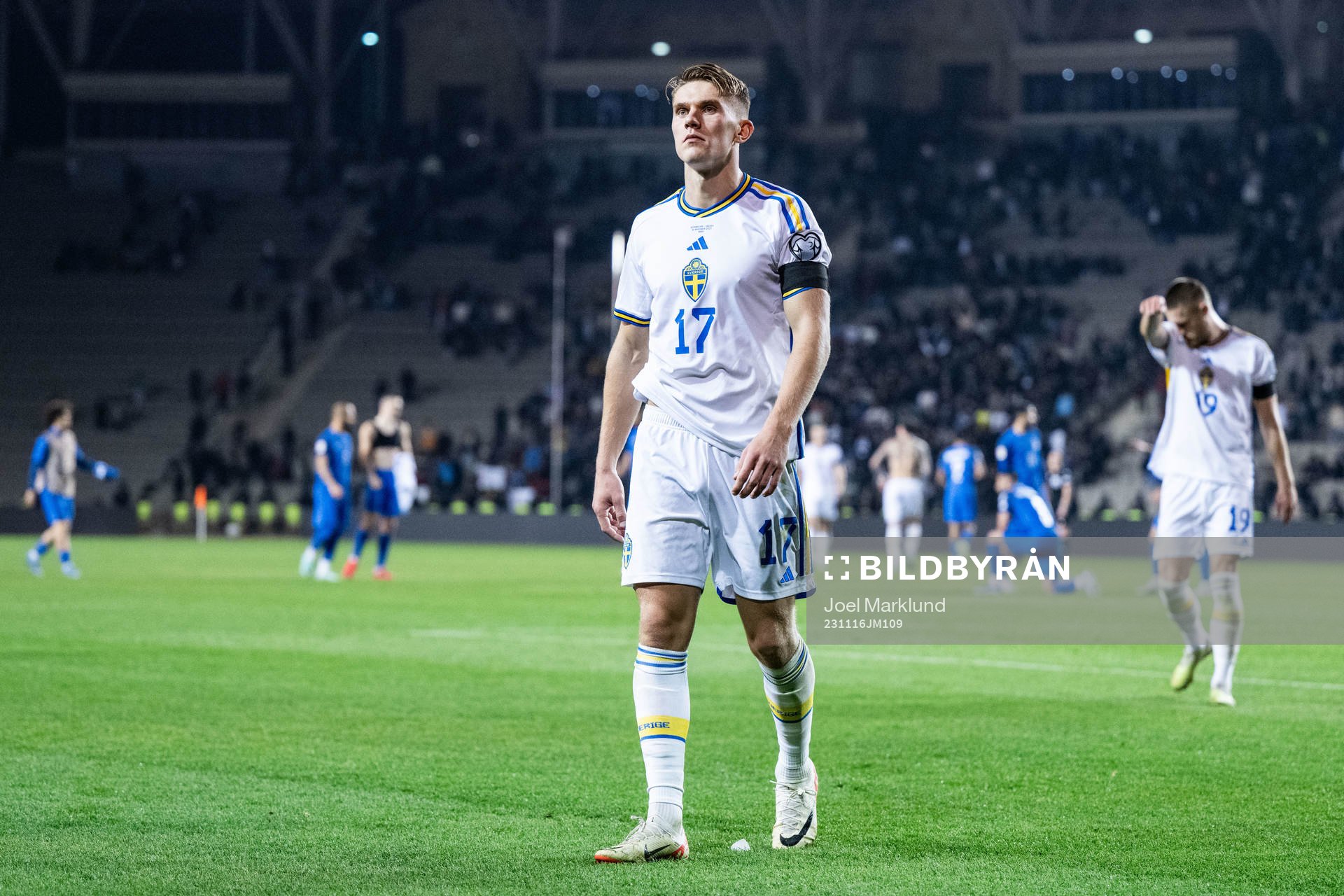 Viktor Gyökeres of Sweden looks dejected