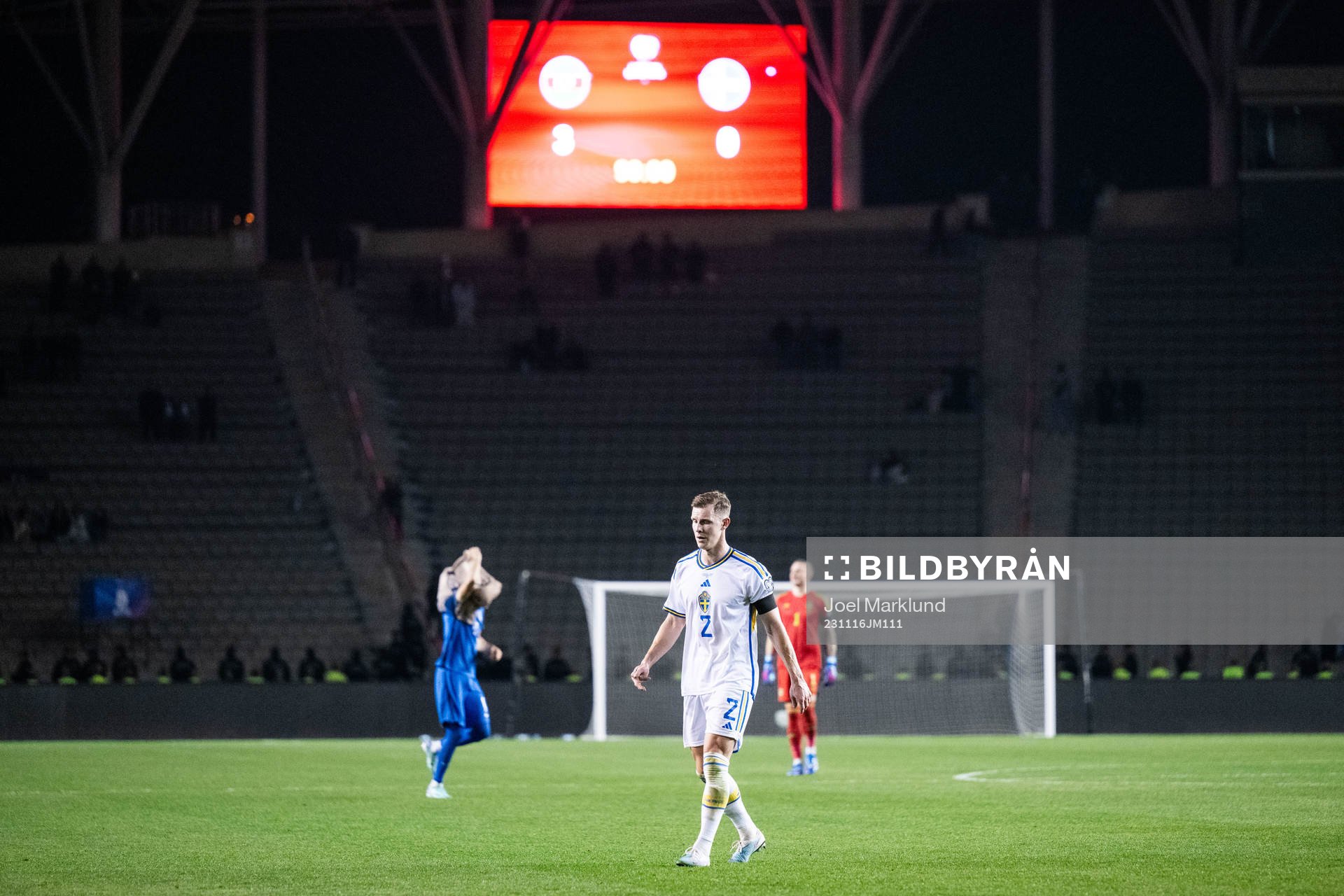 Emil Krafth of Sweden looks dejected