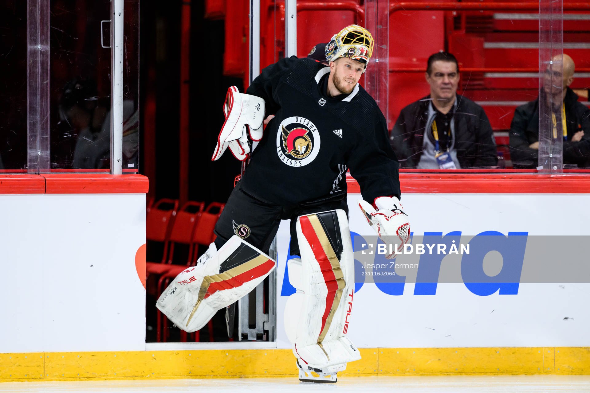 goalkeeper Anton Forsberg of Ottawa Senators
