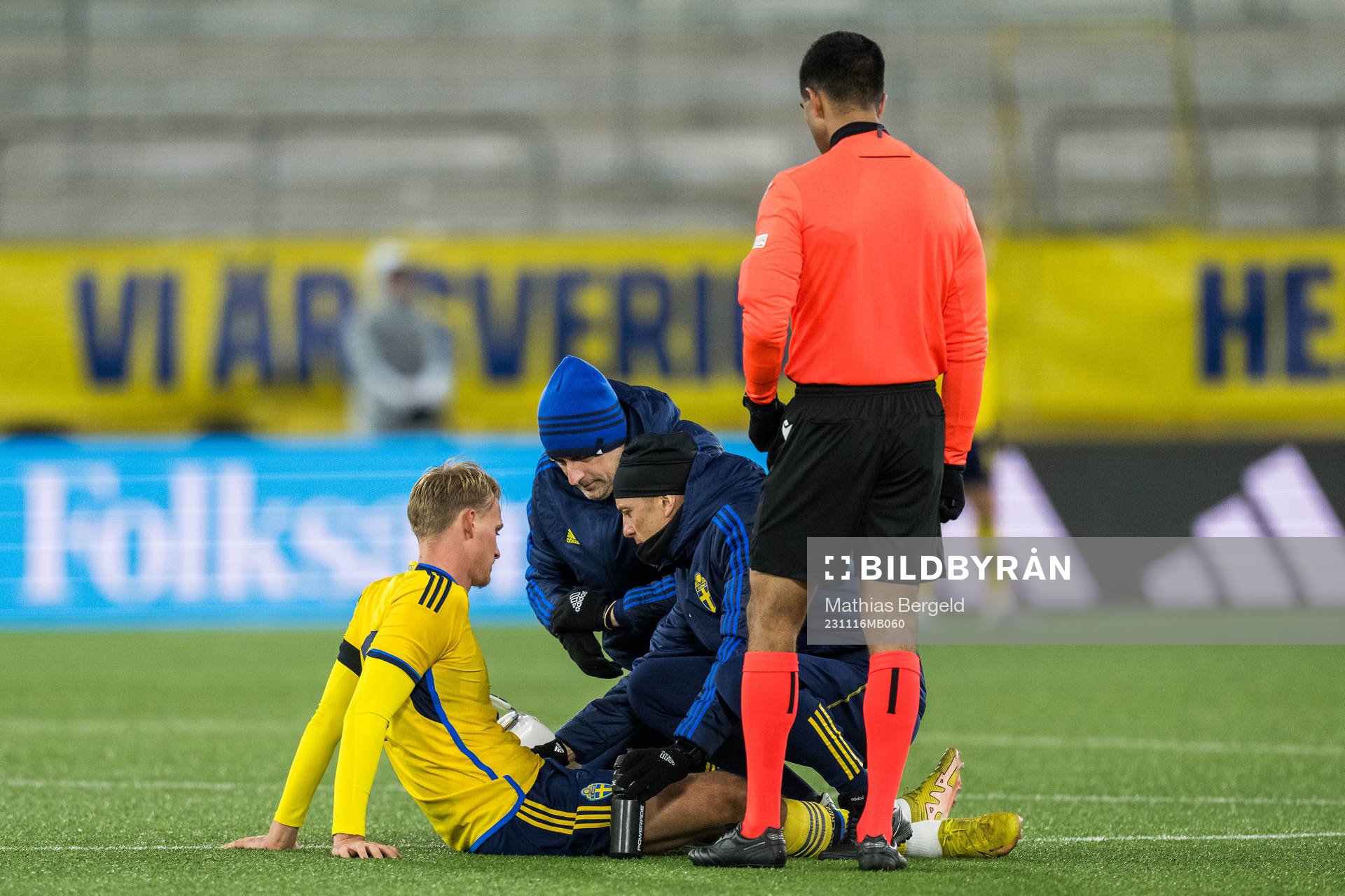 Oscar Wilhelmsson of Sweden during the international friendly under-21 football match between Sweden and Finland on November 16, 2023 in Borås. 