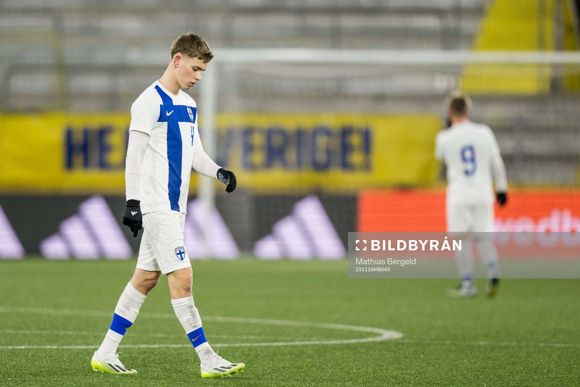 Oliver Pettersson of Finland looks dejected