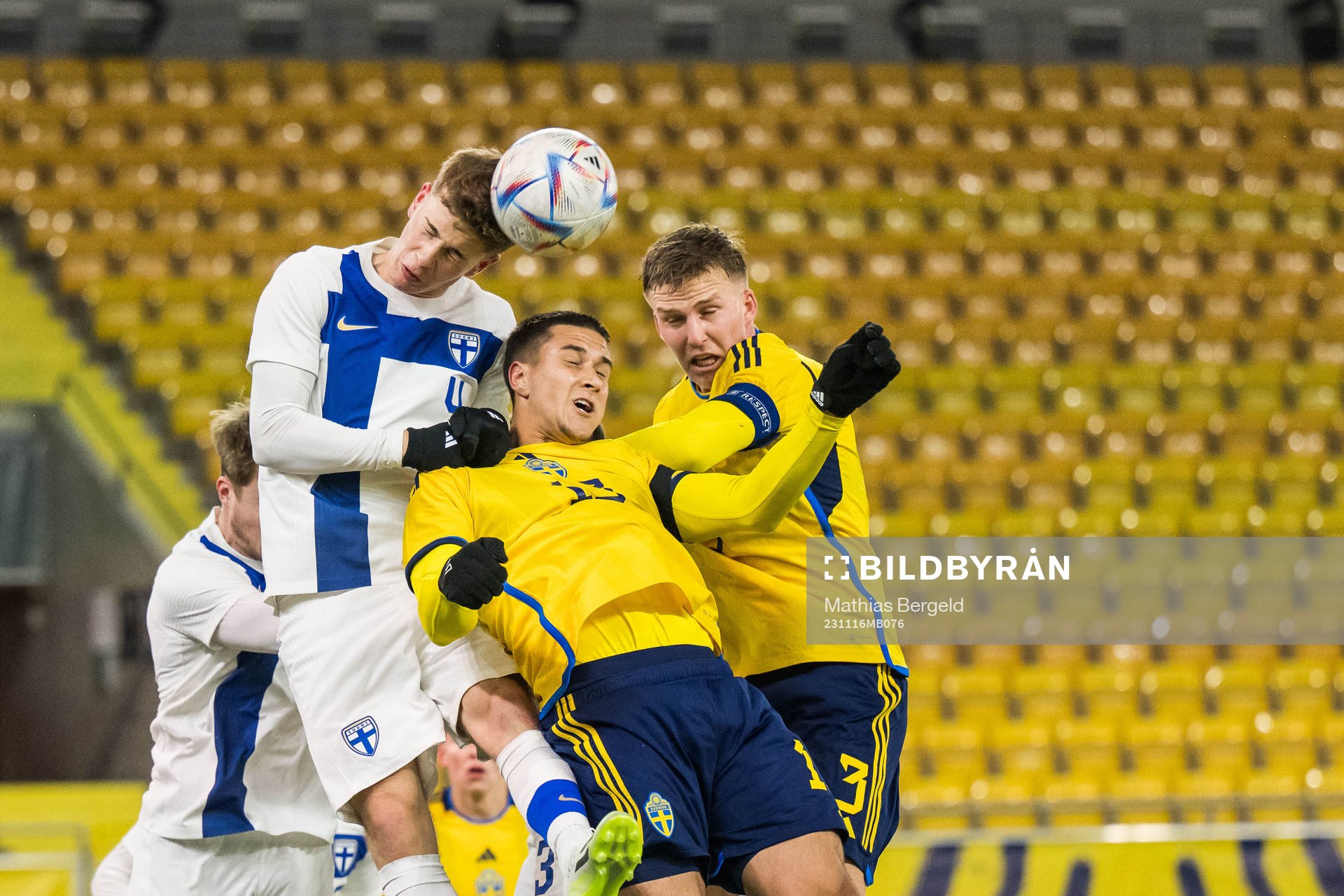 Oliver Pettersson of Finland and Zinedin Smajlovic and