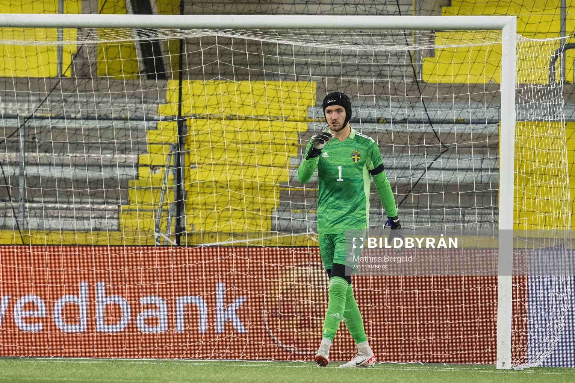Goalkeeper Noel Törnqvist of Sweden