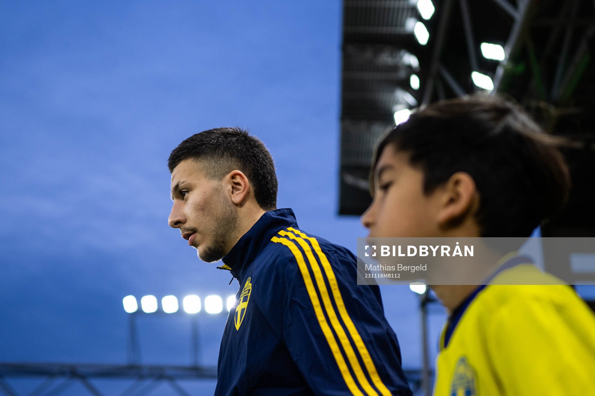 Roony Bardghji of Sweden enters the pitch