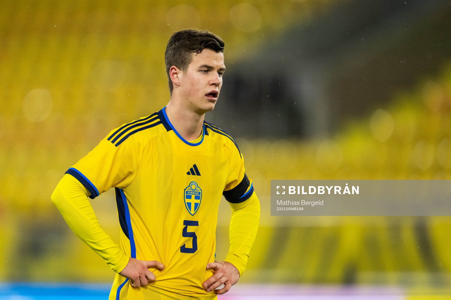 Samuel Dahl of Sweden during the international friendly under-21 football match between Sweden and Finland on November 16, 2023 in Borås.