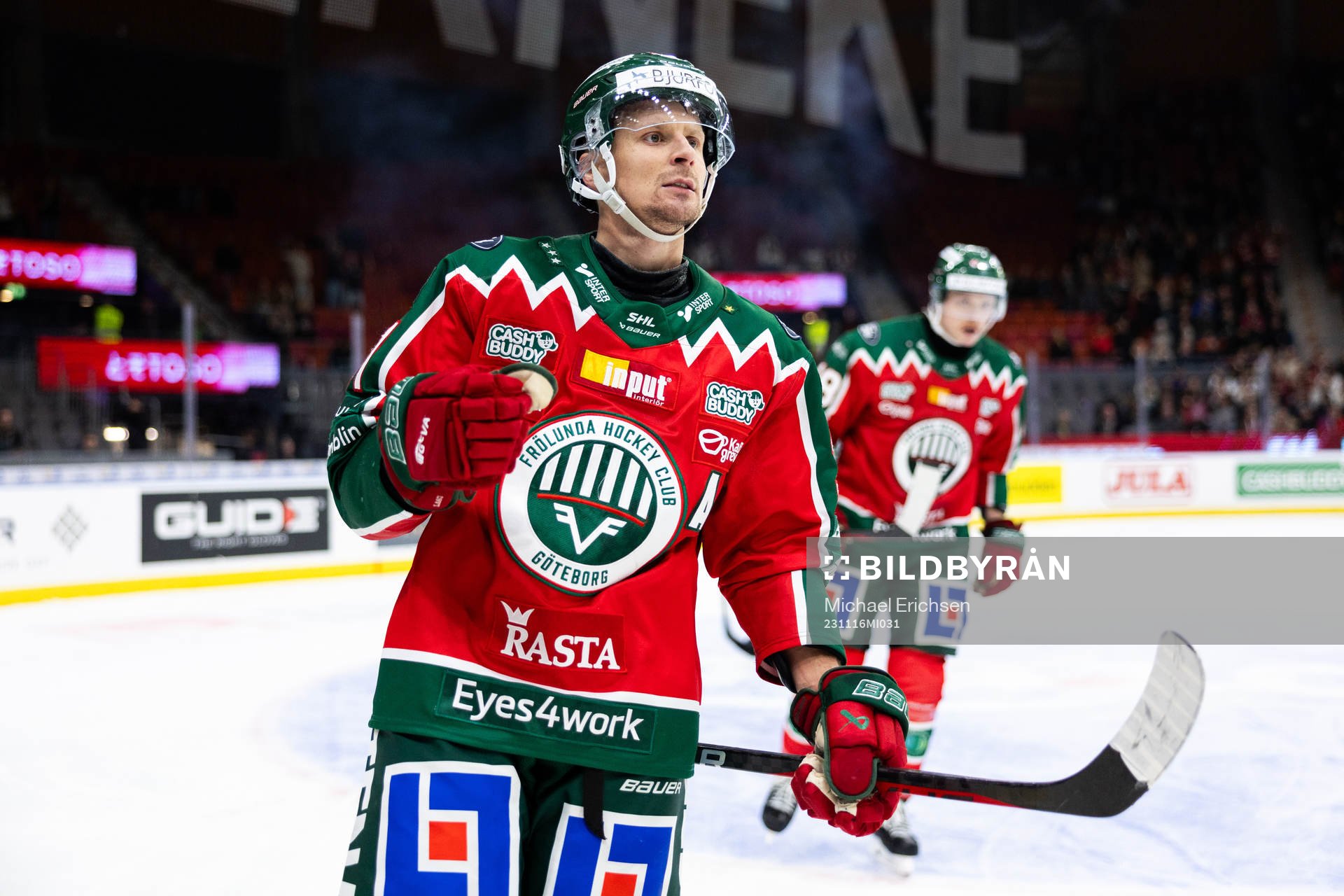 Frölundas Nicklas Lasu jublar