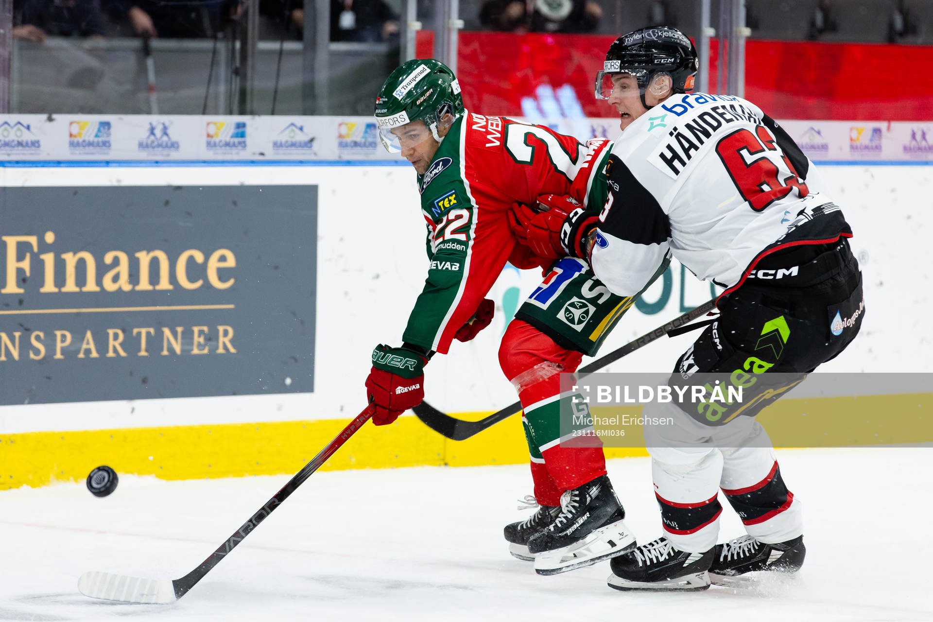 Frölundas Linus Nässen och Malmö Redhawks Fredrik