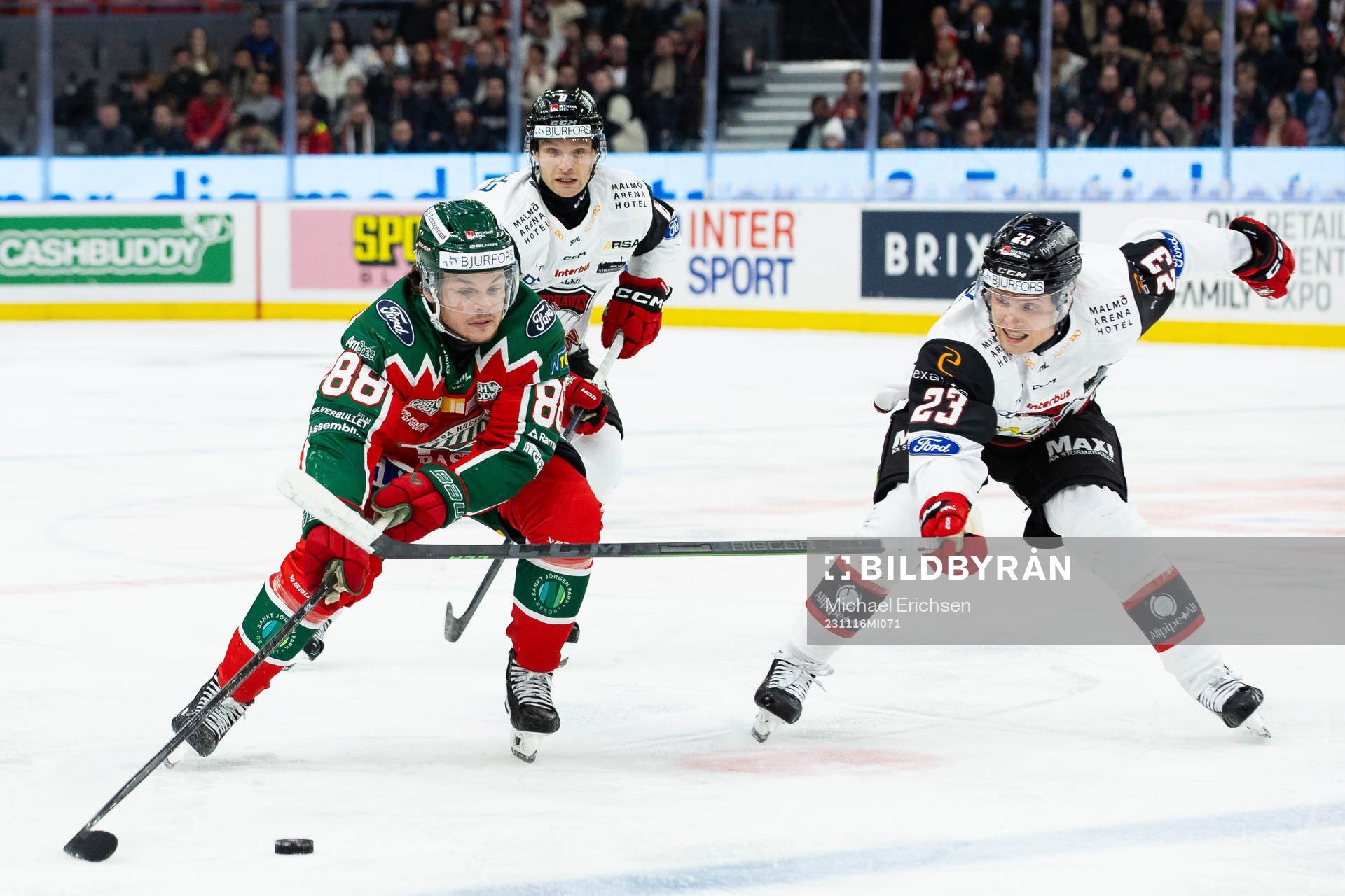 Frölundas Malte Strömwall och Malmö Redhawks Christoffer