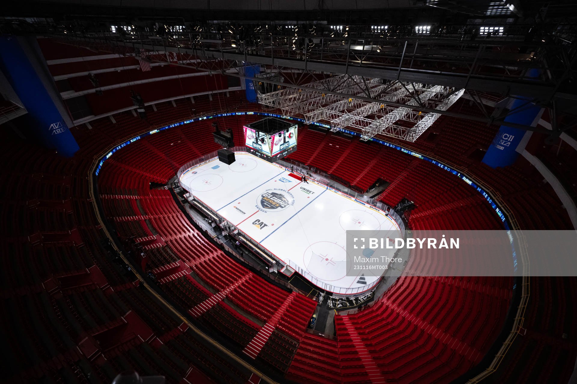 General interior view over Avicii Arena