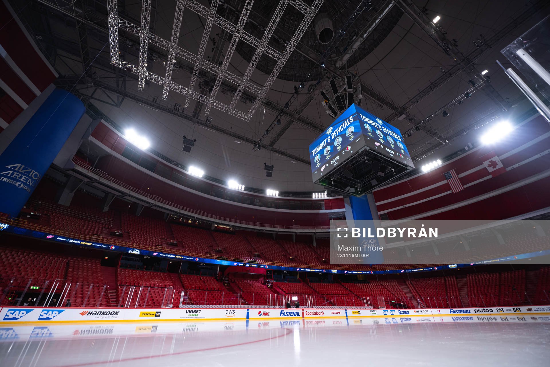 General interior view over Avicii Arena