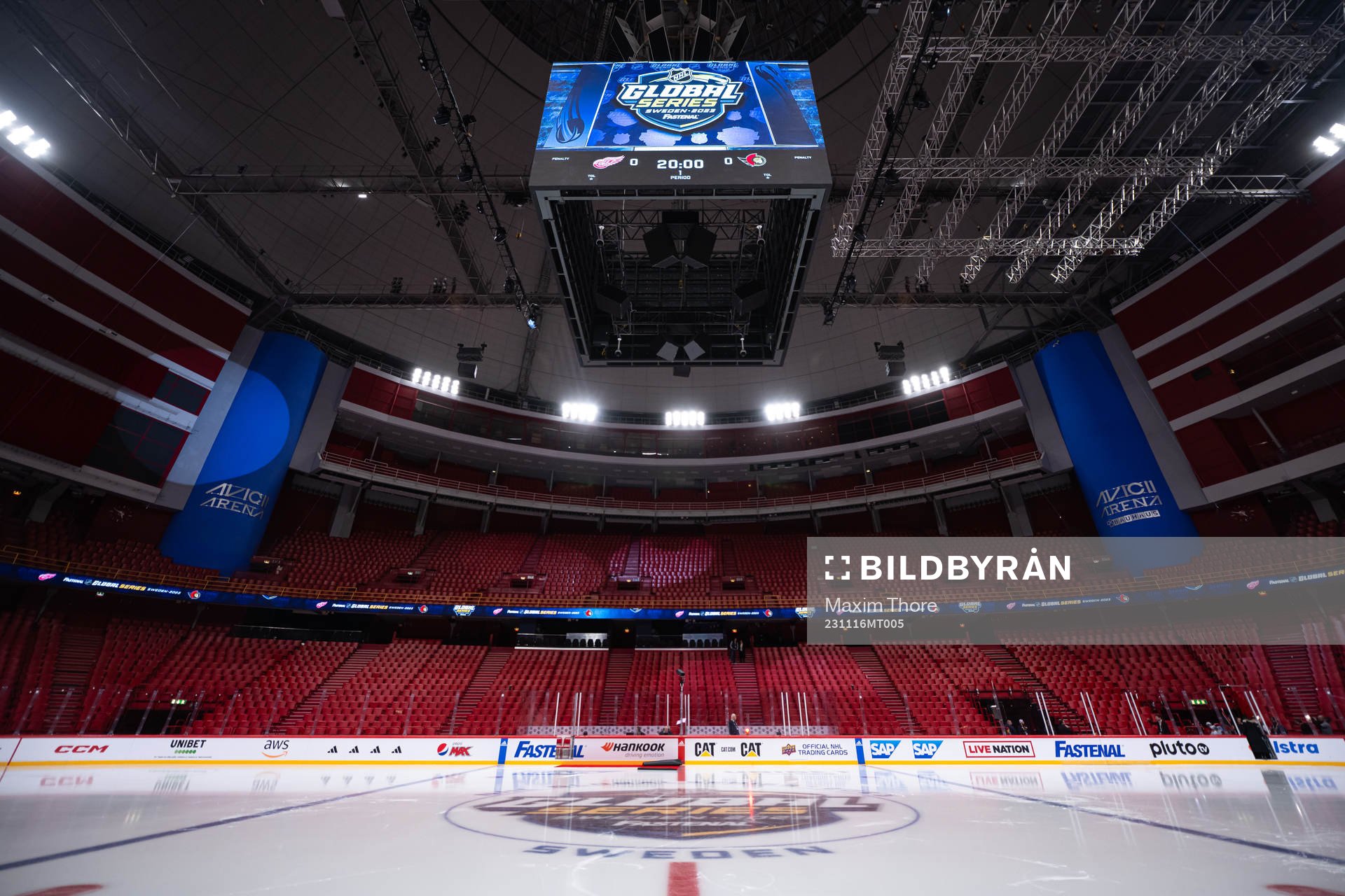 General interior view over Avicii Arena