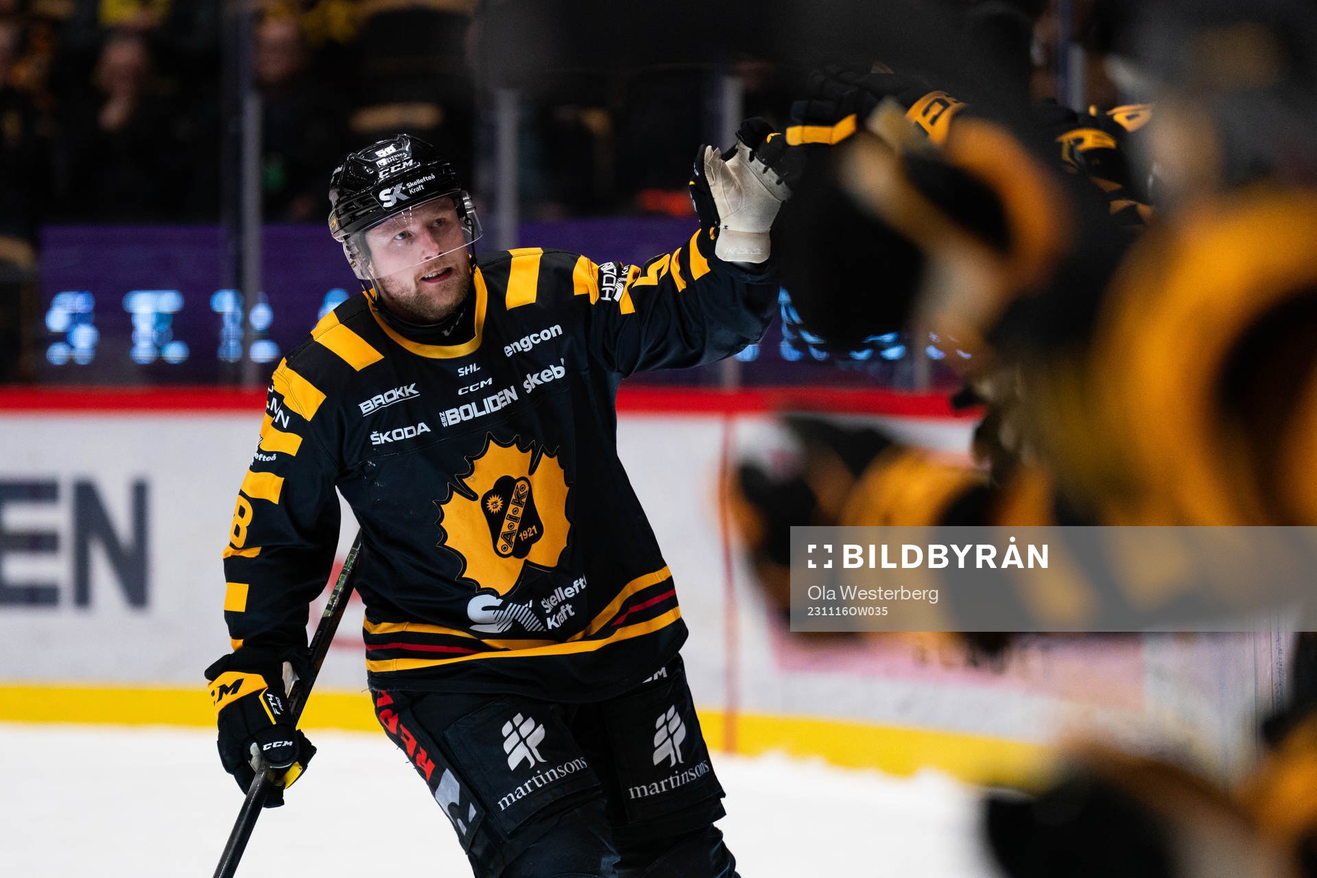 Skellefteås Oskar Nilsson jublar