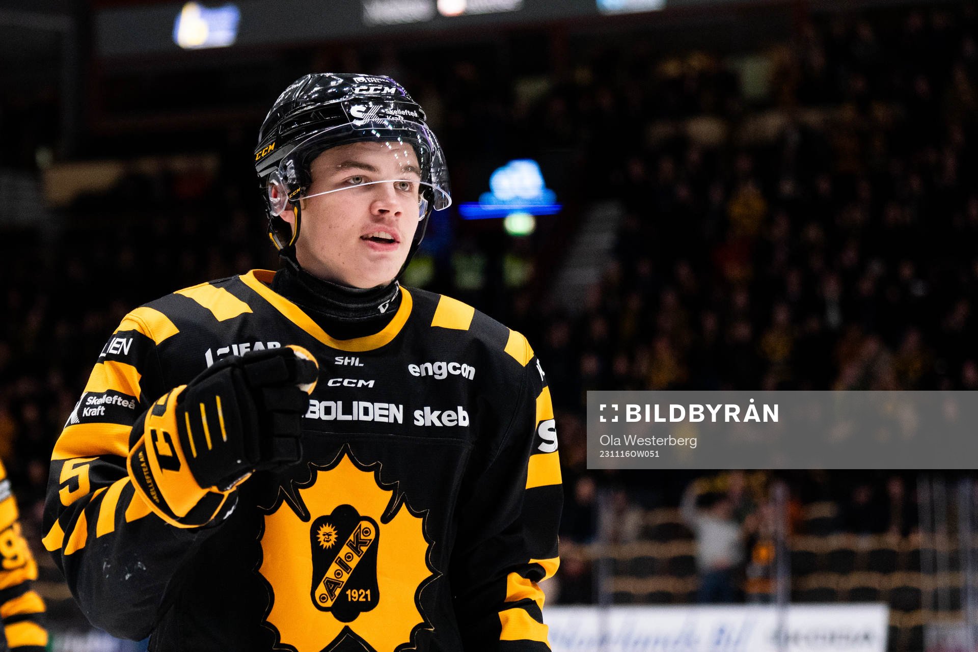 Skellefteås Axel Sandin Pellikka jublar