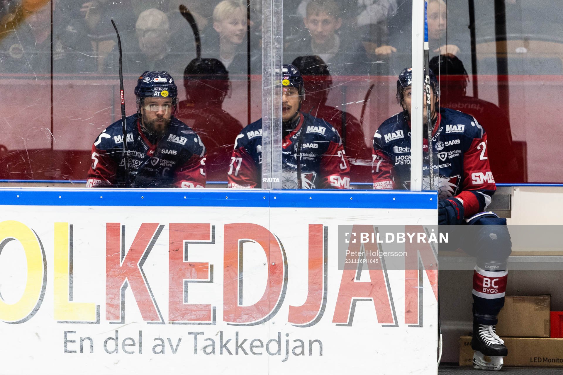 Linköpings Oscar Fantenberg, Jesper Pettersson och William