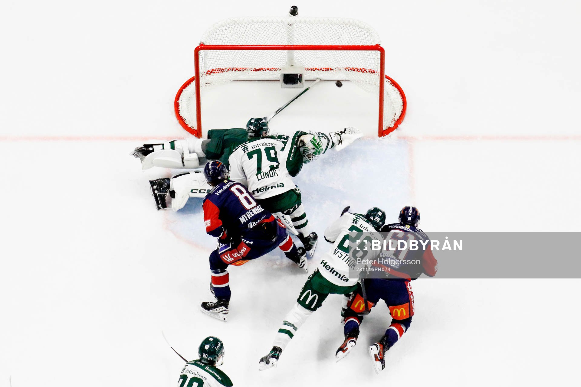 Mål 2-1 av Linköpings Markus Ljungh förbi Färjestads