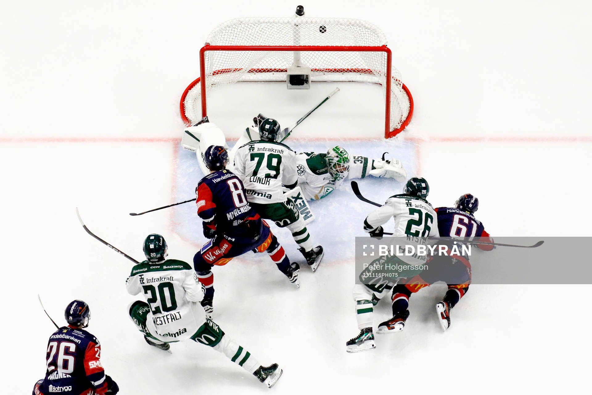 Mål 2-1 av Linköpings Markus Ljungh förbi Färjestads