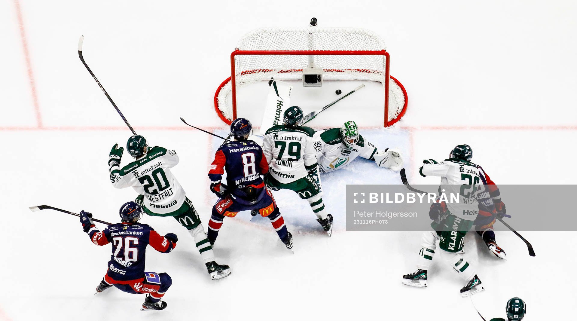 Mål 2-1 av Linköpings Markus Ljungh förbi Färjestads