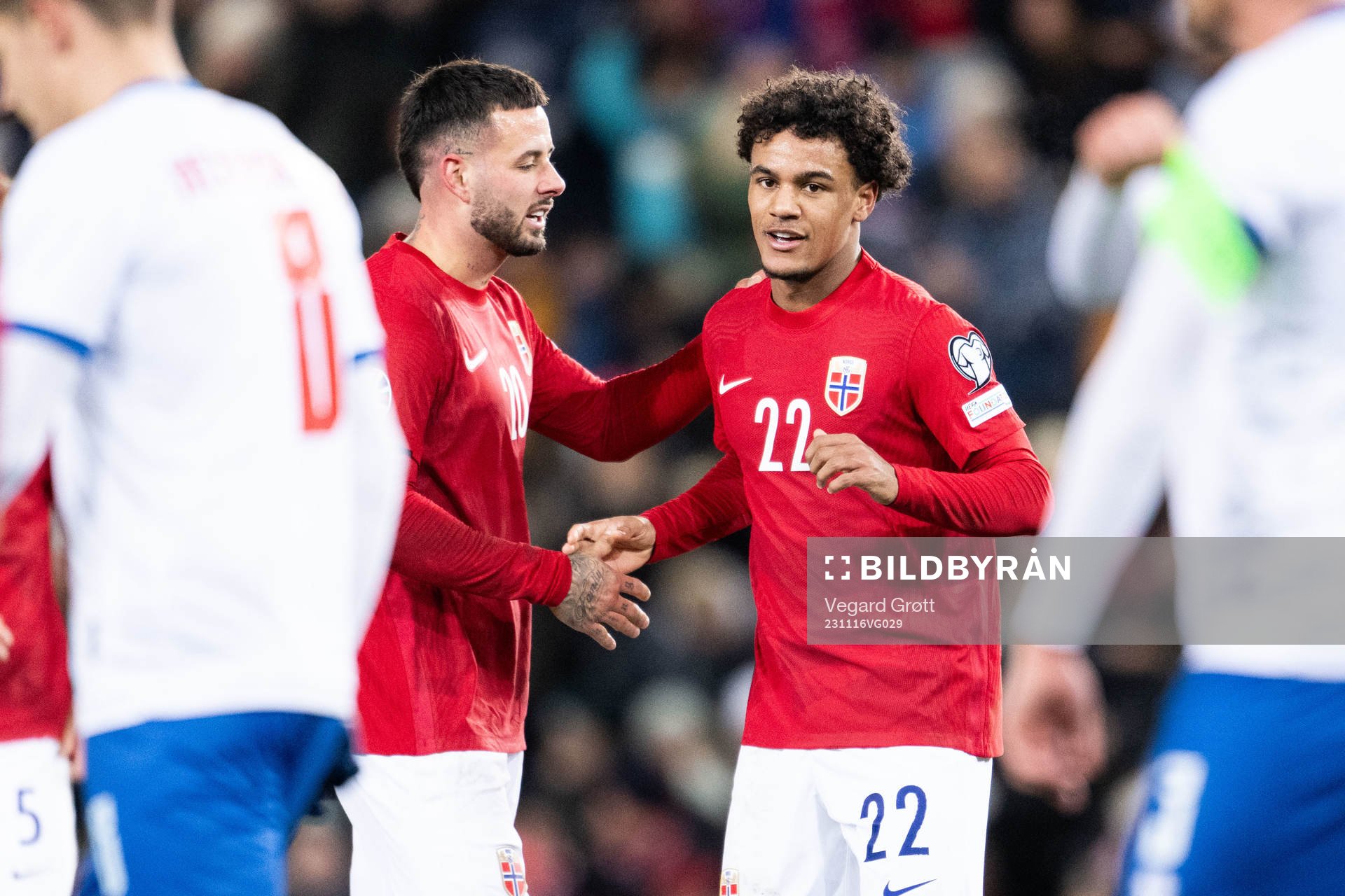 Oscar Bobb of Norway celebrates