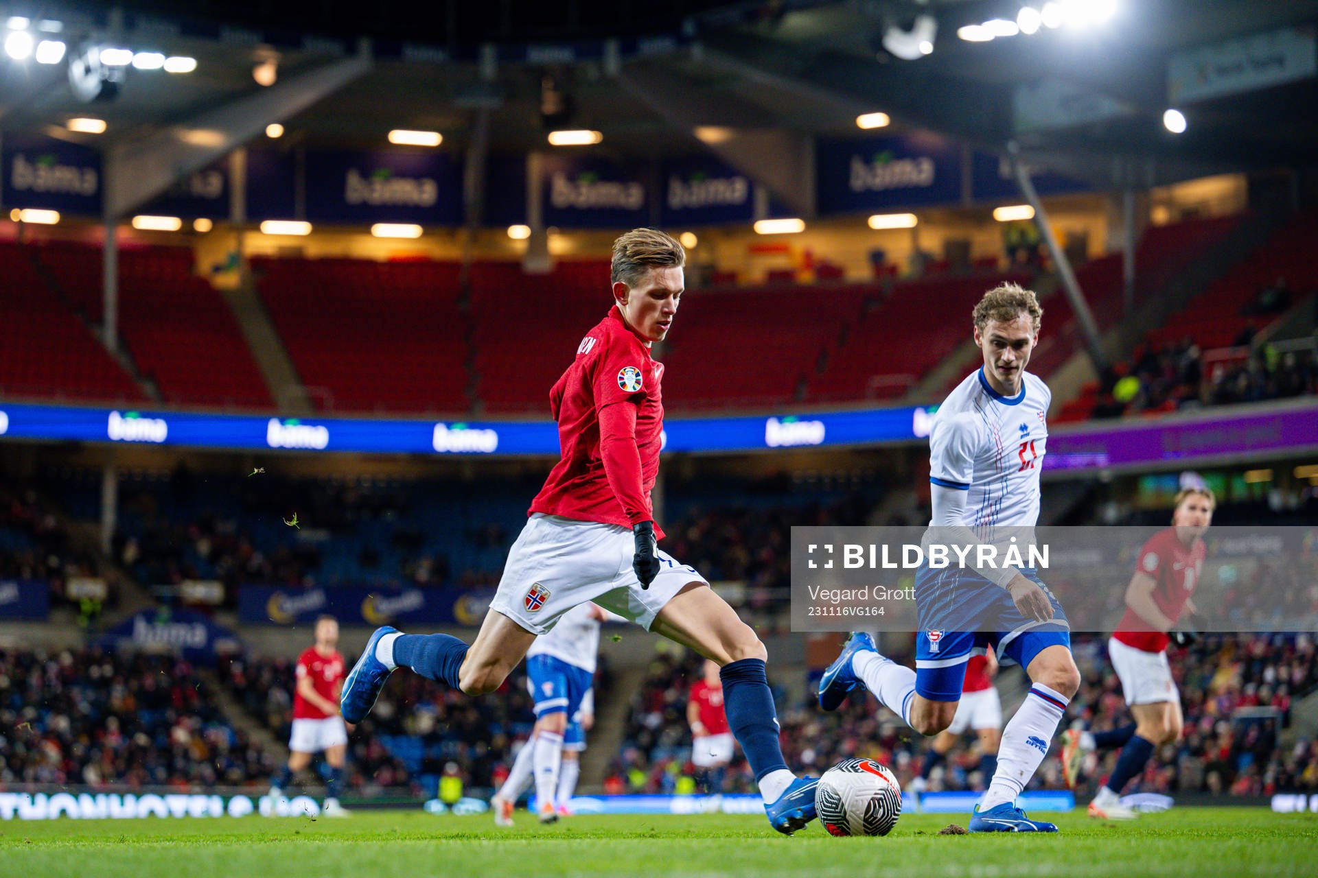 Marcus Holmgren Pedersen of Norway and Andrass Johansen of