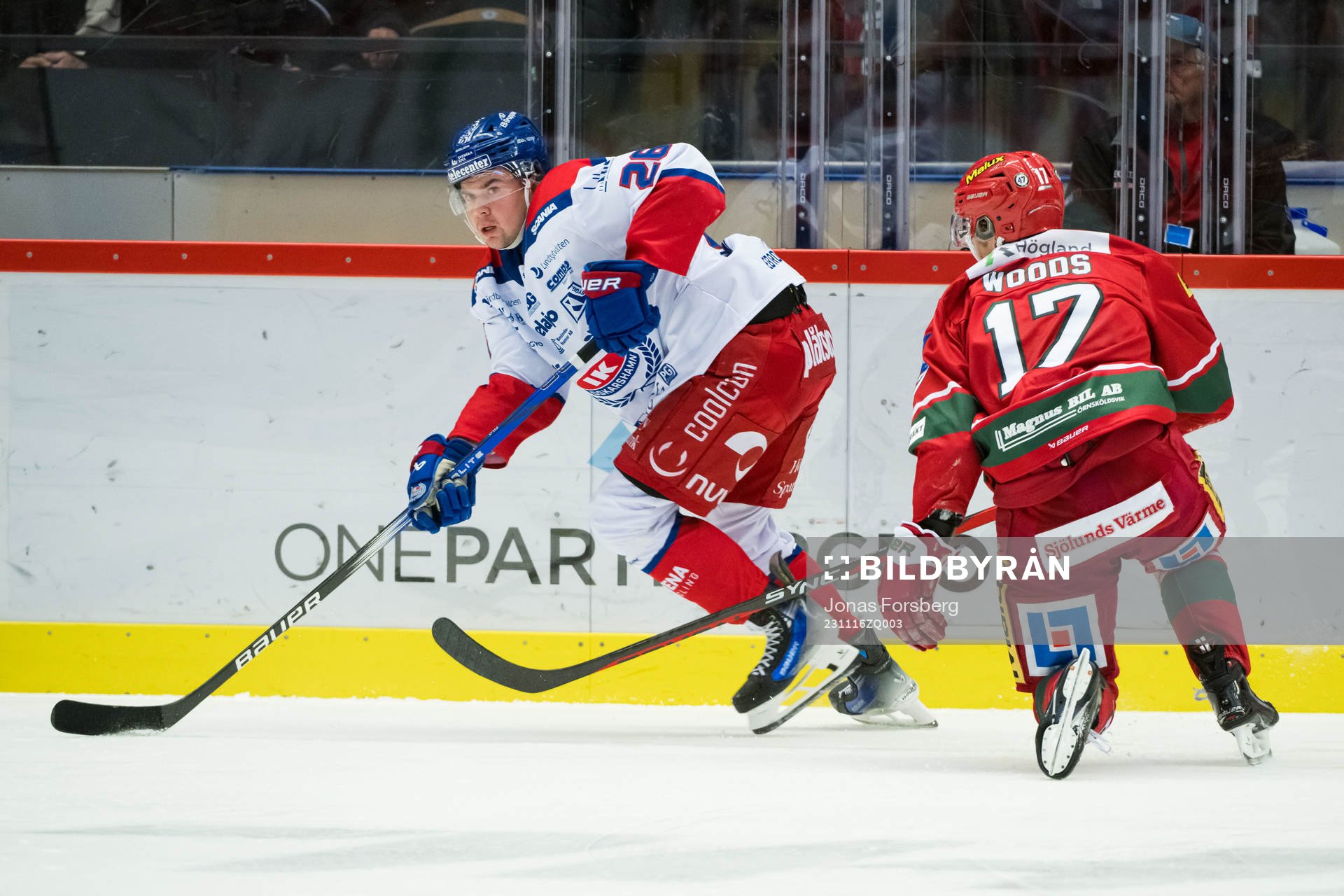 Oskarshamns Lukas Pilö och MoDos Riley Woods