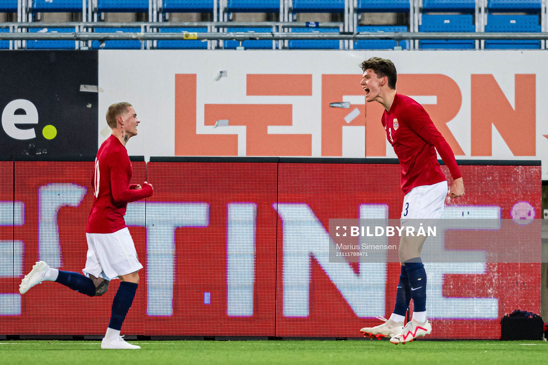 Halvor Rødølen Opsahl of Norway celebrates
