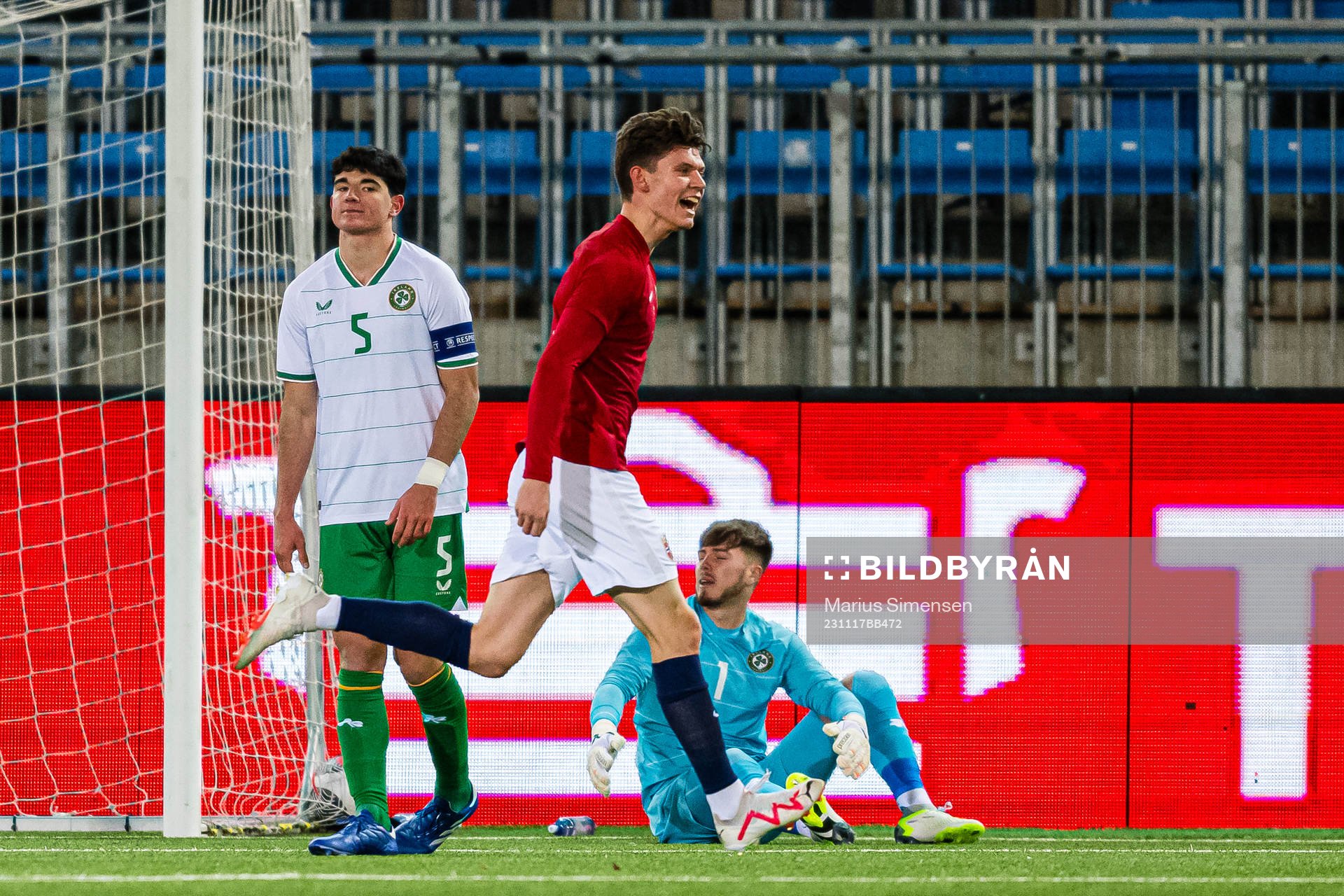 Halvor Rødølen Opsahl of Norway celebrates