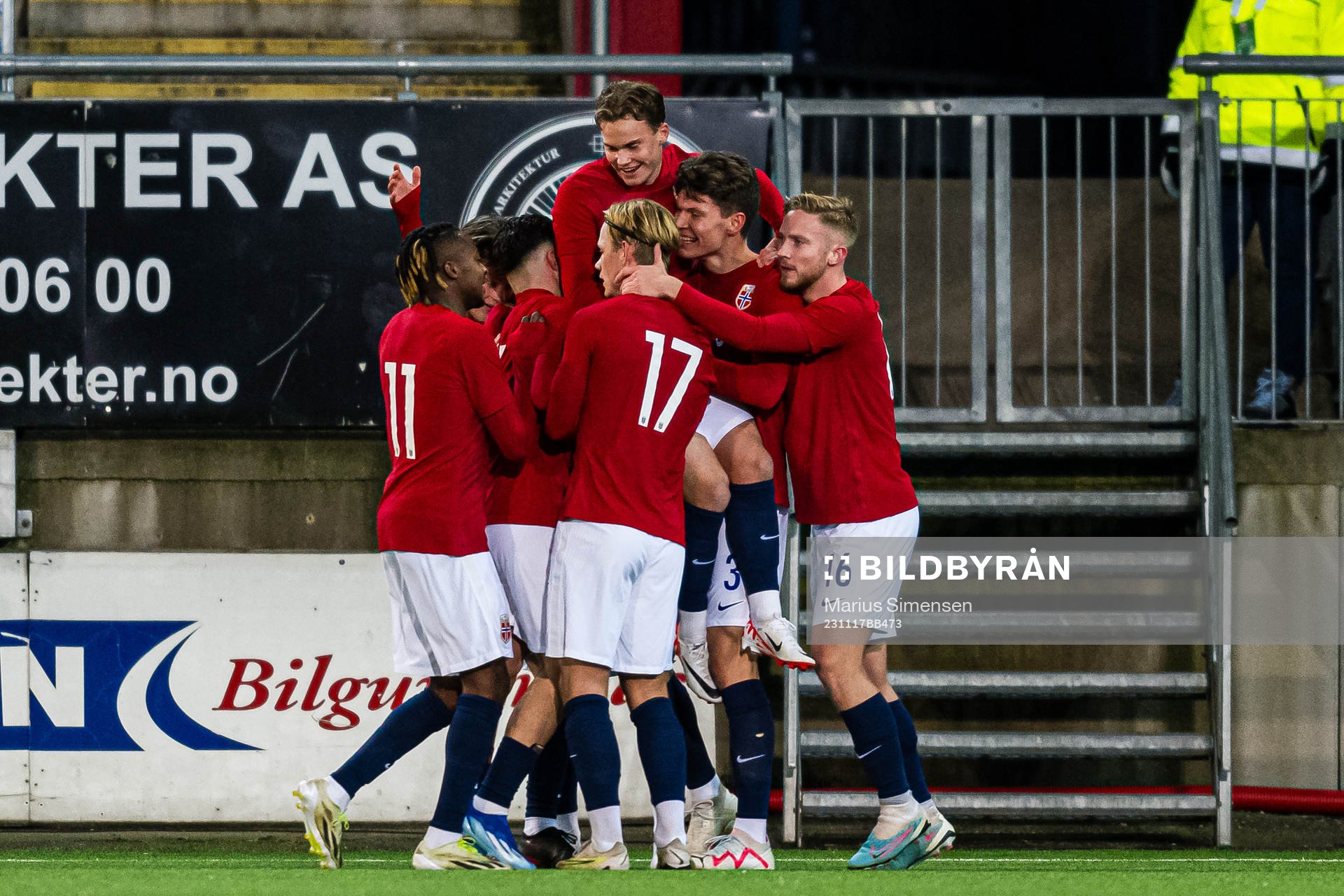 Halvor Rødølen Opsahl of Norway celebrates
