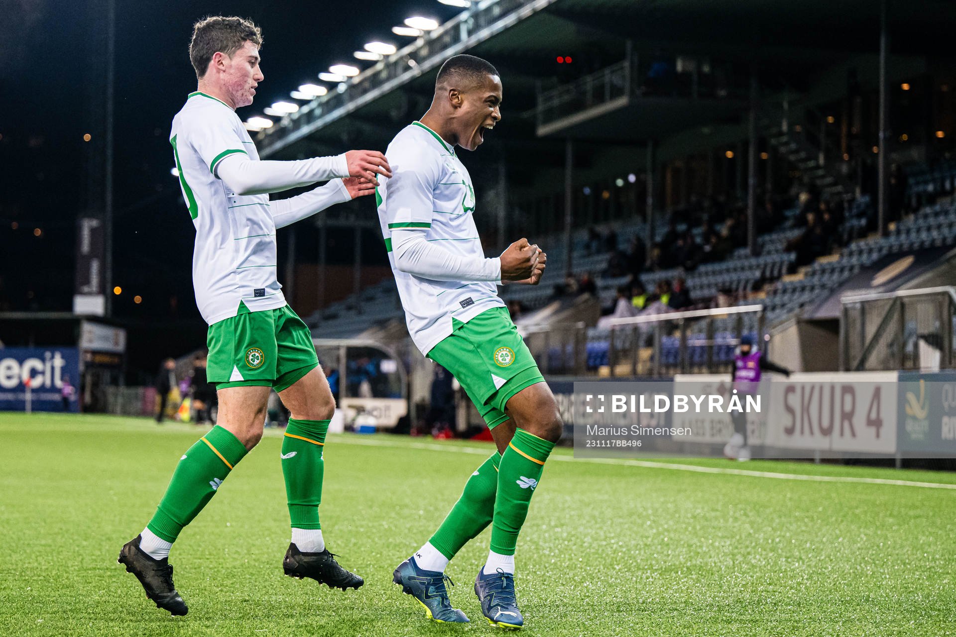 Aidomo Emakhu of Ireland celebrates